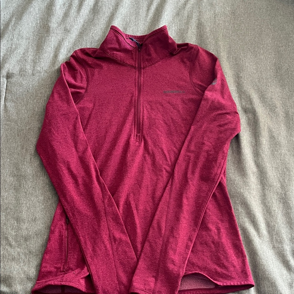 Merrell Women's Burgundy Long Sleeve Quarter-Zip Top